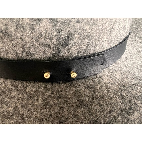 Lucky‎ Brand Gray 100% Wool Felted Hat Wide Brim - Picture 3 of 8